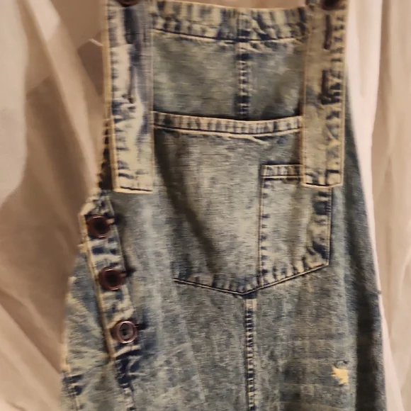 Casual Blue Denim Overalls Jaded Gypsy One Size - Picture 3 of 4